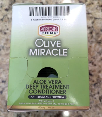 African Pride Olive Miracle Anti-Breakage Deep Conditioner 8 Packets exp: 03/202 - Image 1 of 4