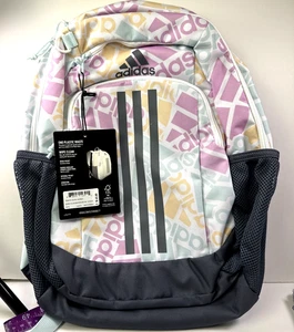 ADIDAS YOUNG BTS CREATOR 19" GRAY PURPLE Backpack Laptop BAG WIPE CLEAN NEW - Picture 1 of 7