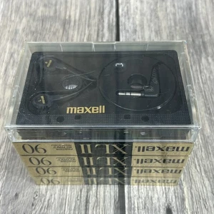 RARE MAXELL Headphones In Cassette Shaped Case, XLII 90 4 Pack Sealed Tapes - Picture 1 of 10