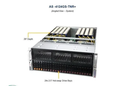 Supermicro AS-4124GS-TNR 4U 8GPU server, 2x AMD 7C13 CPU, 8x RTX 4090D 48GB GPU - Image 1 of 4