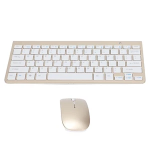 Keyboard Mouse Combo Wireless 2.4G USB Ultraslim Portable Ergonomic Wearproof - Picture 1 of 22