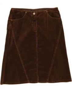 BENETTON Womens Corduroy Skirt IT 40 Small W30 Brown Cotton DE14 - Picture 1 of 3