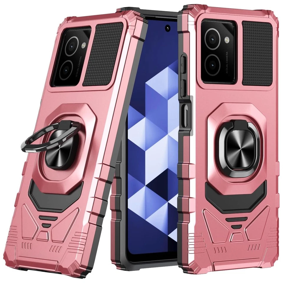 Funda de teléfono para HMD Vibe anillo de metal soporte magnético soporte cubierta Foto 1 de 4