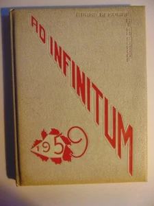 1959 AD INFINITUM ANNO LIBRO ADAMS MEMORIALE LICEO ADAMS MESSA - Foto 1 di 3