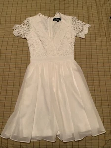 Lulus Dress Womens XS White Lace Angel In Disguise - Picture 1 of 3