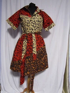 Chanchi Beautiful Ankara Shirt dress with side pockets, finished with a belt. - Picture 1 of 37