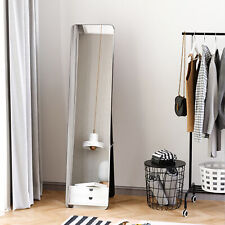 Full Length Mirror, Free Standing or Wall-Mounted Tall Mirror for Bedroom Black