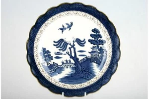Booths - Real Old Willow - Gold Edge - Brown Trellis - Dinner Plate - 144414Y - Picture 1 of 1