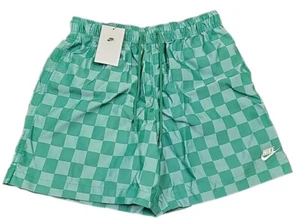 NEW NWT Nike Men's Club Flow WEAVE Checkers Green Shorts FN3098-365 MEN'S S - Picture 1 of 11