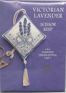 Victorian Lavender Scissor Keep Cross Stitch Kit - Textile Heritage - Picture 1 of 2