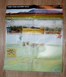 NPS "CEDAR CREEK and BELLE GROVE" Fold-Out Brochure, (3.50" x 8.75"), New - Picture 1 of 3