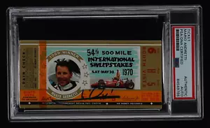 Mario Andretti Signed 1970 500 Mile International (Indy 500) Sweepstakes Ticket - Picture 1 of 2
