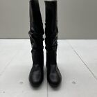 Jeossy Black Knee High Slouchy Pull-On Riding Boots Womens Size 8.5 NEW