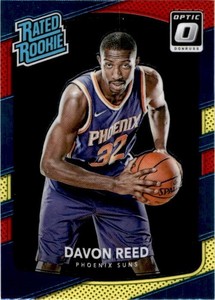 2017-18 Donruss Optic Basketball Davon Reed Red and Yellow Rated Rookie Card 169