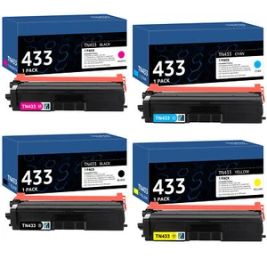 4 tóner de color negro TN433 compatible con Brother TN433 HL-L8360CDW MFC-L8900CDW - Imagen 1 de 7