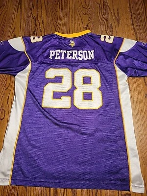Camiseta de fútbol americano Reebok Adrian Peterson Minnesota Vikings NFL juvenil XL 18-20 niños Foto 1 de 4