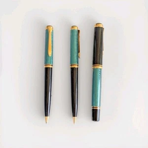 Lot 3 Vintage Pelikan Souveran Ballpoint Rollball Pen w Mechanical Pencil - Picture 1 of 19