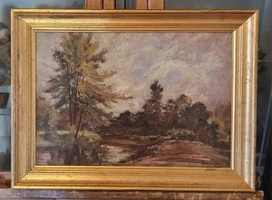 Original Óleo Sobre Tabla Paisaje Firmado Galloway Tamaño 40cm x 30cm - Imagen 1 de 24