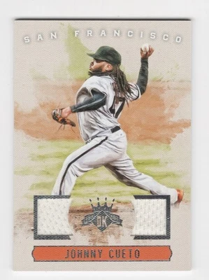 Camiseta doble 2017 Diamond Kings Baseball DK Materials Johnny Cueto Giants Foto 1 de 2