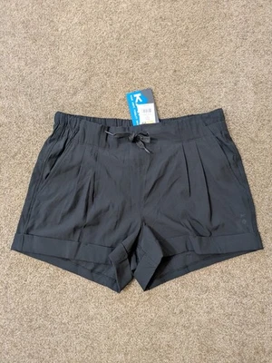 Pantalones cortos Kavu Tepic para mujer XL negros con puños y cordón Foto 1 de 4