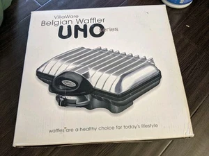 New Open Box VillaWare Uno Waffle Maker Model# 2000 Belgian Liege Waffle Maker - Picture 1 of 4
