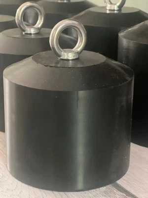 E-NAUTICA Anker 9 kg Gummianker Bootsanker Riveranker für Yachten Boote Stahlkern