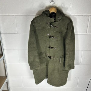 Vintage Gloverall Jacket Mens 38 Green Wool Duffle Coat Made In England Oasis - Picture 1 of 14