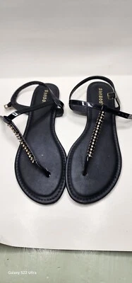 Sandalias chanclas Aveno-28 bambú negras talla 10 Foto 1 de 4