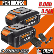 For WORX WA3520 20V 8.0Ah MAX Extend Lithium Ion Battery / Charger WA3525 WA3575