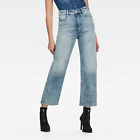 G-Star Jeans 'TEDIE ULTRA HIGH STRAIGHT RIPPED EDGE ANKLE' Sun Faded W30 L32