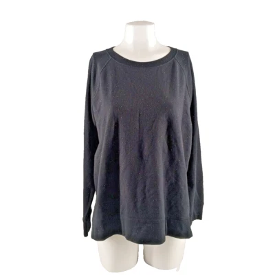 NUEVO CON ETIQUETAS $49 Style&Co Athleisure Sudadera GRANDE (12-14) Negro Algodón Pullover Crew Foto 1 de 4