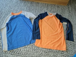 NWT Lot of 2 Tea youth long sleeve rash guard sz 14 40+ UPF Orange & Blue Swim - Picture 1 of 7