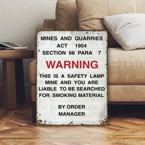 Letrero de lámpara de mineros de carbón estilo vintage NCB - Imagen 1 de 3