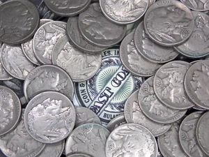(Rollo de 40) Indian Head BUFFALO Nickels 5c "FECHA COMPLETA" Circulado ECC&C, Inc. - Imagen 1 de 2