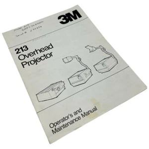 Manual de mantenimiento y operador de proyector aéreo 3M 213 - Imagen 1 de 2