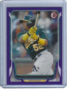 2014 Bowman Paper Yoenis Cespedes #105 Purple Parallel #1/10  - Picture 1 of 2