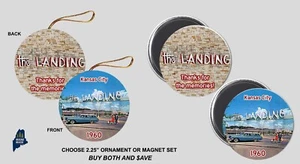 THE LANDING Ornament / Magnet Set - Vintage Retail Defunct Mall Kansas City MO - Picture 1 of 1