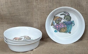Oneida Deluxe Silite Peter Rabbit Melamine Bowl Set Beatrix Potter Cottage Core - Picture 1 of 9