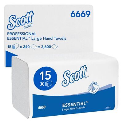 Scott Hygiene Essential Large Folded Hand Towels 6669 - Multifold Paper Towels - • 67.71£