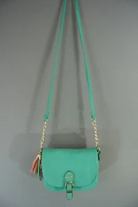 Turquoise Green Cross Body Small Shoulder Bag VEGAN 227 Mix No 6  - Picture 1 of 6