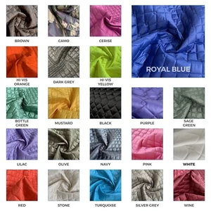 4 oz TELA ACOLCHADA Impermeable Fabricada en el Reino Unido Chaqueta Tapicería Vestido - Imagen 1 de 90