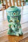 Vintage - figurka posągu wojownika Azteków Majów - ręcznie robiona i malowana