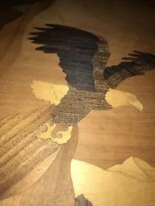 Hudson River Inlay - Nelson - Marquetry - Wood - Eagle - Signed - Picture 1 of 6