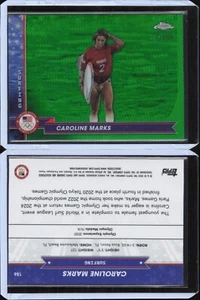 2024 Topps Chrome Olympics US Green Refractor #186 Caroline Marks Surfing /99 - Picture 1 of 1