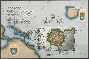 España 1988 EXFILNA ́88 Ciudadela Pamplona Bloque 32 matasellado (C91684) - Imagen 1 de 1