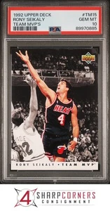 1992 UPPER DECK TEAM MVP'S #TM15 RONY SEIKALY HEAT POP 5 PSA 10 - Picture 1 of 2
