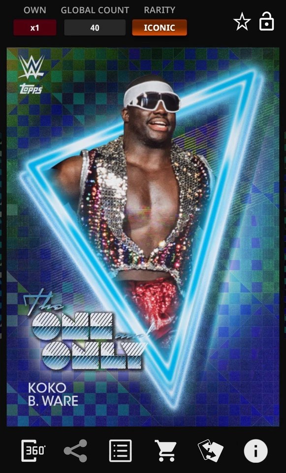 Koko B. Ware - Moonrise The One & Only Iconic - Topps Slam WWE Midnight 25 - Image 1 of 1