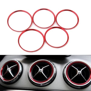 5PCS Air Vent Outlet Cover Ring Trim High Quality For Benz A Class W176 A200 - Picture 1 of 8