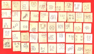 U. S. PERFIN Stamps Used 37😊 - Picture 1 of 2