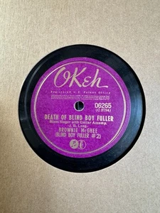 78Rpm Blues, Brownie McGhee 'Death of Blind Boy Fuller' US Okeh! - Picture 1 of 4